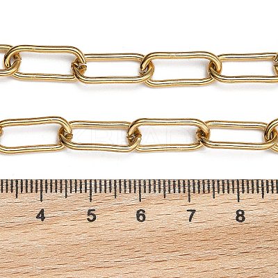 304 Stainless Steel Paperclip Chains STAS-I146-01G-1
