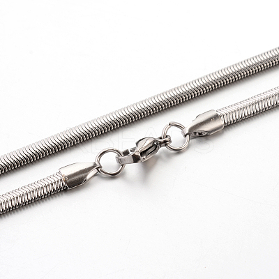 Tarnish Resistant 304 Stainless Steel Snake Chain Necklaces LS-STAS-M174-006P-1
