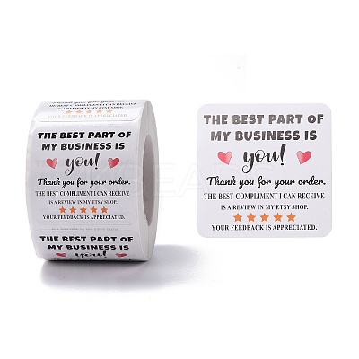 Square Paper Thank You Stickers LS-DIY-C042-02-1