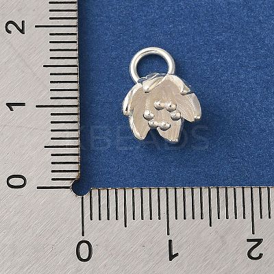 925 Sterling Silver Flower Charms with Jump Rings FIND-U013-02S-02-1