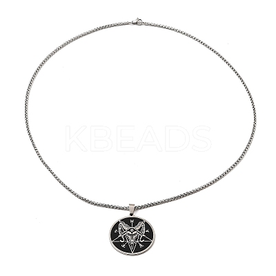 Non-Tarnish 201 Stainless Steel Pendant Necklaces NJEW-B095-02-1