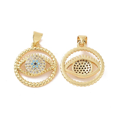 Brass Micro Pave Cubic Zirconia Pendants LS-ZIRC-P106-52G-1
