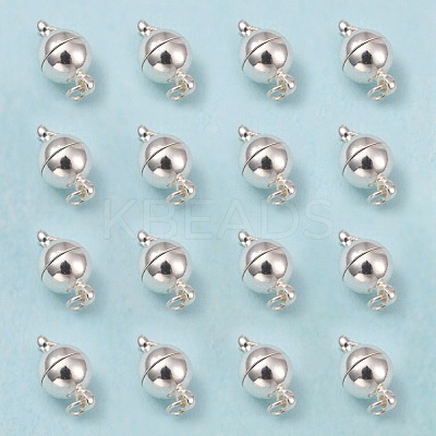 Brass Magnetic Clasps with Loops X-KK-MC020-S-NF-1