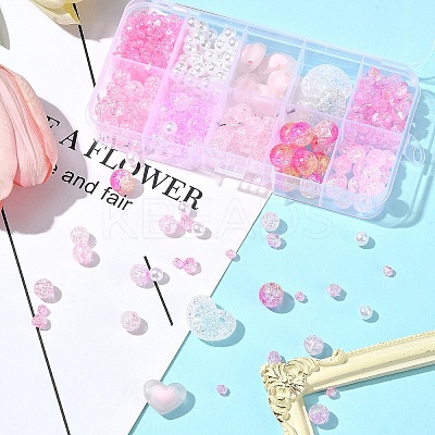 DIY Round Acrylic Beads Jewelry Making Findings Kits DIY-FS0007-05-1