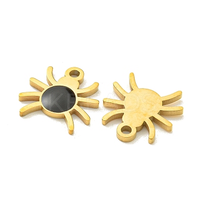 Halloween Theme Ion Plating(IP) 304 Stainless Steel Enamel Pendants STAS-M011-02E-1