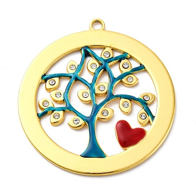 304 Stainless Steel Enamel Pendants STAS-S163-17G-1