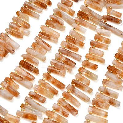 Heated Natural Citrine Beads Strands G-F829-A15-01-1