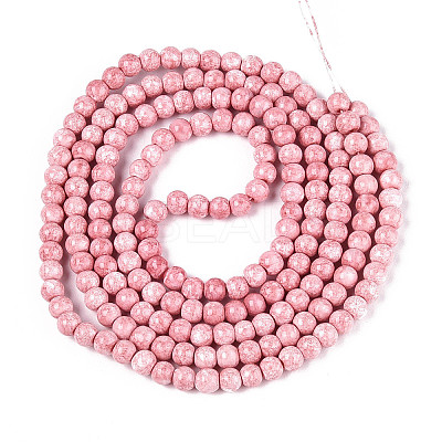 Baking Paint Glass Beads Strands DGLA-N016-4mm-02-1