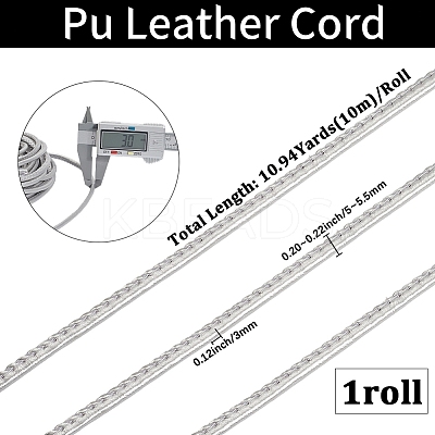 10M Flat PU Leather Cord WL-GF0001-33D-1