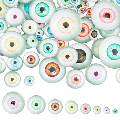 200Pcs 8 Styles Glass Craft Eyes Cabochons DIY-GO0001-86-1