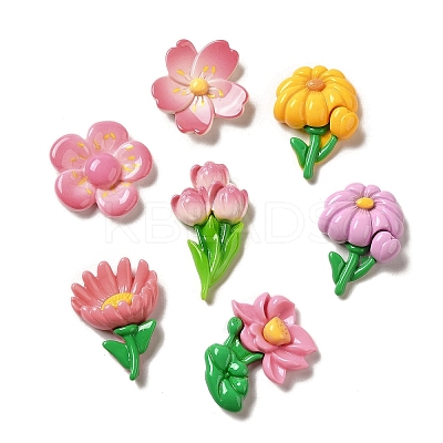 Opaque Resin Decoden Cabochons RESI-B023-05-1