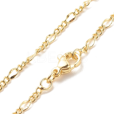 Brass Figaro Chains Necklace for Women NJEW-P265-30G-1