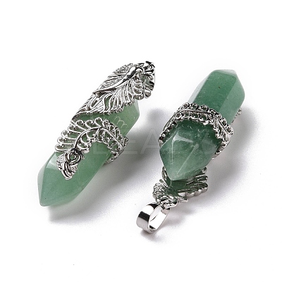 Natural Green Aventurine Pendants G-E059-02AS-04-1