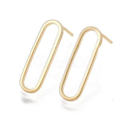 Brass Stud Earrings X-KK-T038-484A-1