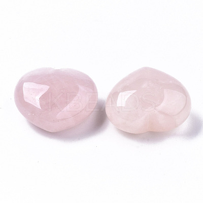 Natural Rose Quartz Heart Love Stone G-S364-062A-1