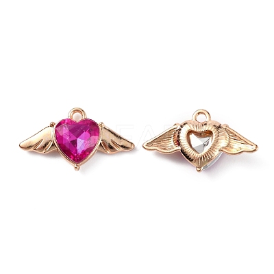 Zinc Alloy Rhinestone Pendants ALRI-TAC0003-24L-1