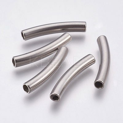 Tarnish Resistant 304 Stainless Steel Tube Beads STAS-P196-21-1