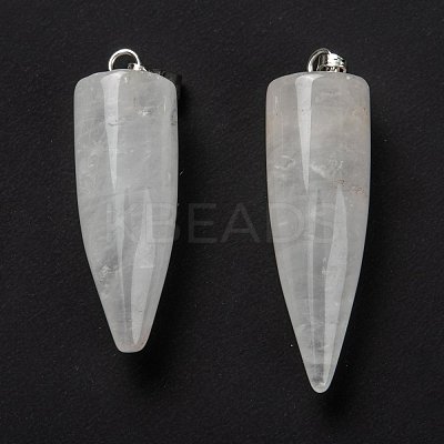 Natural Quartz Crystal Pointed Pendants G-D040-01P-B15-1