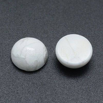 Natural Howlite Cabochons G-P393-R32-4MM-1