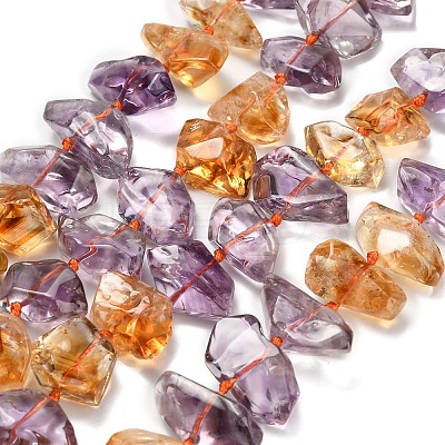 Natural Ametrine Beads Strands G-L634-G01-01-1