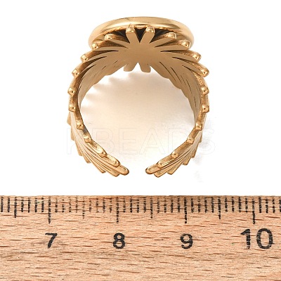 V-Shaped 304 Stainless Steel Cuff Ring Components SA-CBAC0DF-01D-G-1