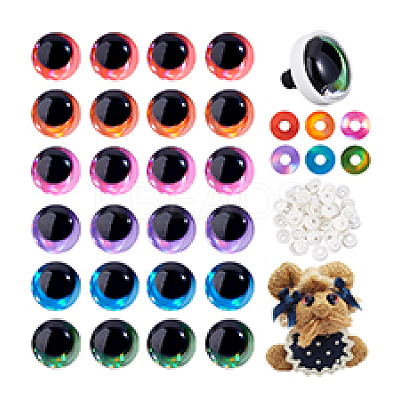 48Pcs 6 Colors Resin Safety Craft Eye DIY-PH0030-99B-1