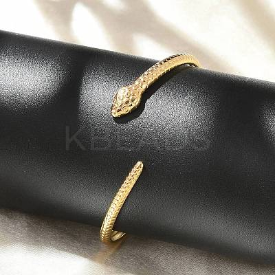 304 Stainless Steel Cuff Bangles for Women BJEW-B120-01G-03-1