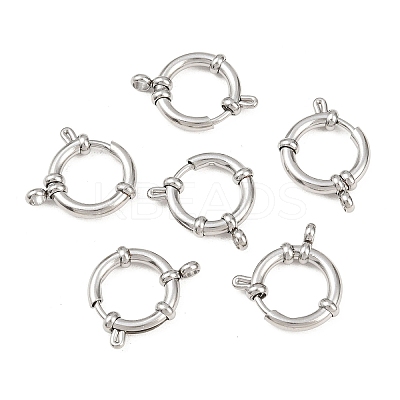 Tarnish Resistant 304 Stainless Steel Spring Ring Clasps STAS-R083-03-1