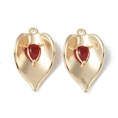 Brass Cubic Zirconia Pendants KK-H482-12G-04-1