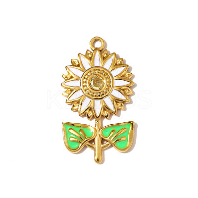 304 Stainless Steel Enamel Pendants STAS-OY008-54G-1