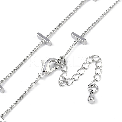 Rack Plating Brass Twisted Chain Necklaces for Women NJEW-K382-15B-P-1