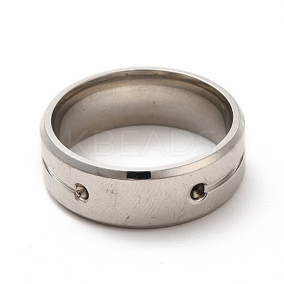 Tarnish Resistant 201 Stainless Steel Finger Ring Findings STAS-P323-02P-1