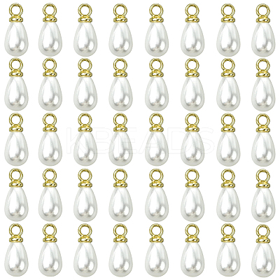 96Pcs ABS Plastic Imitation Pearl Pendants KY-SC0002-32G-1