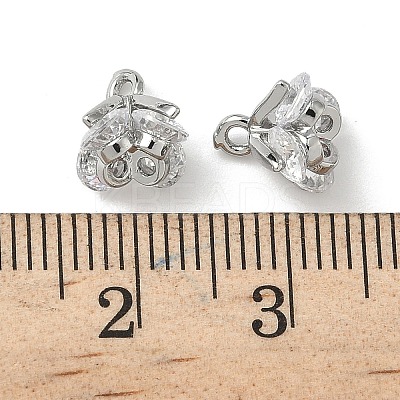 Brass Micro Pave Cubic Zirconia Pendants KK-S350-14P-1