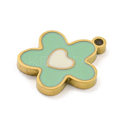 316 Surgical Stainless Steel Enamel Charms STAS-M073-29A-01G-1