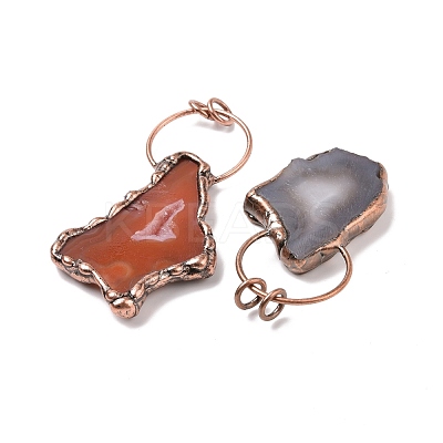 Natural Dyed Druzy Agate Big Pendants G-I330-05R-1