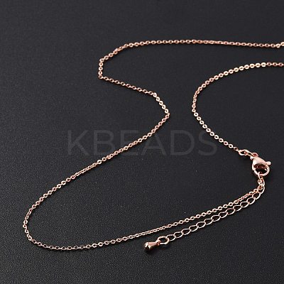 Brass Rolo Chains Necklaces for Women NJEW-D302-43RG-1