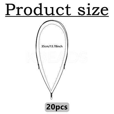 20Pcs Adjustable Waxed Cord Necklace Making AJEW-DC0003-45A-1