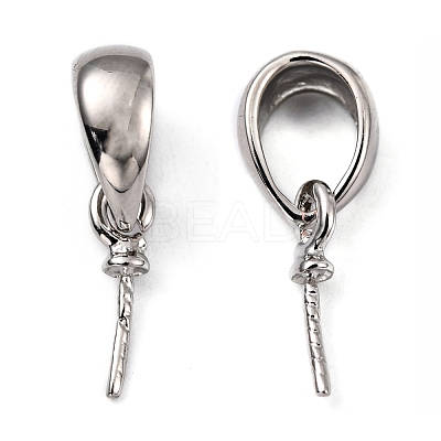 Brass Cup Pearl Peg Bails Pin Pendants KK-M156-02P-NR-1