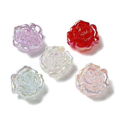 Transparent & Crackle Acrylic Beads MACR-G064-04-1