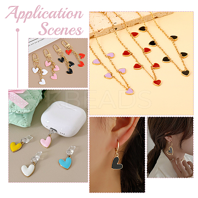 200Pcs Alloy Enamel Charms ENAM-WR0001-21-1