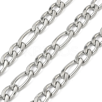 304 Stainless Steel Figaro Chains CHS-B012-03A-P-1