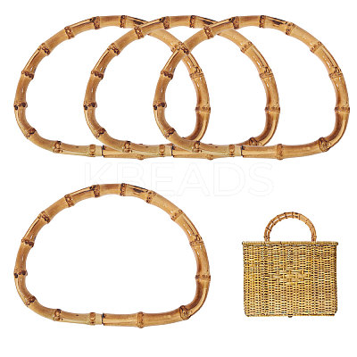 Bamboo Stick D Ring Bag Handles LS-PURS-WH0816-004-1