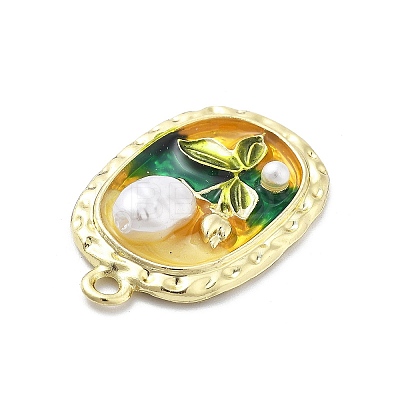 Alloy Enamel Pendants ENAM-R001-02G-02-1