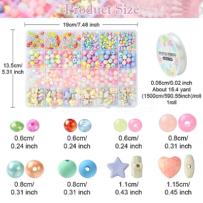 DIY Acrylic Beads Bracelets Making Kits DIY-YW0011-14-1