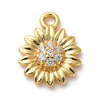 Brass Micro Pave Cubic Zirconia Pendants X-KK-I276-03G-01-1