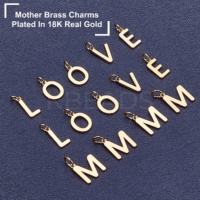14Pcs 5 Style Brass Charms KK-AR0003-64-1
