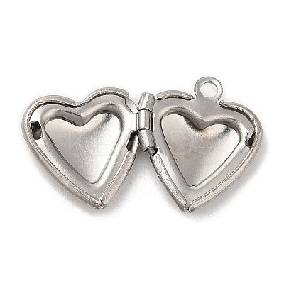 Non-Tarnish 316 Surgical Stainless Steel Locket Pendants STAS-C077-08P-1
