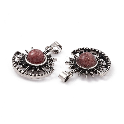 Natural Strawberry Quartz Pendants KK-A173-08AS-02-1