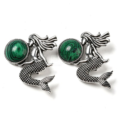 Dual-use Items Alloy Mermaid Brooch JEWB-C026-02E-AS-1
